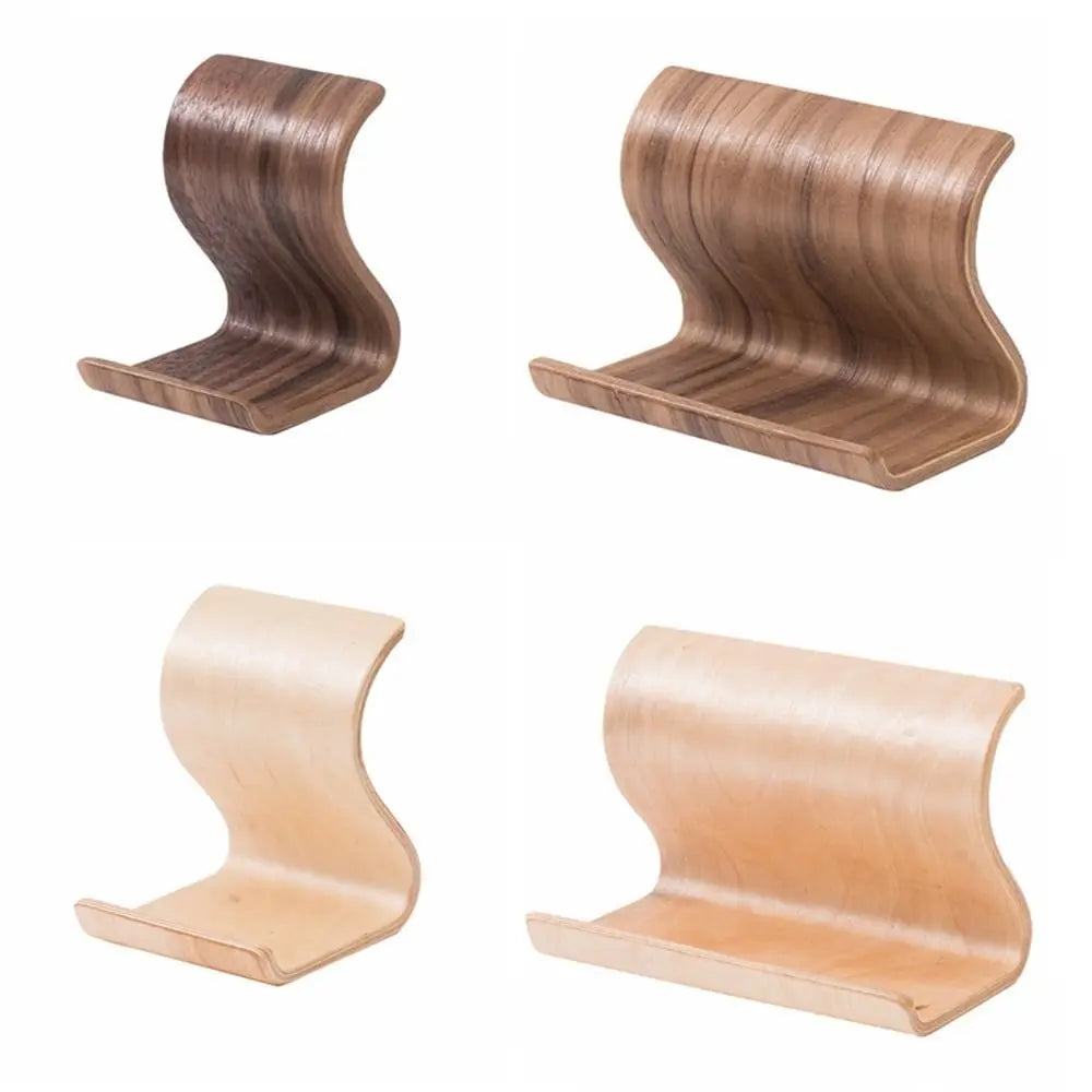 Solid Wood Phone Stand – Portable Wooden Mobile Holder Desk Wooden Phone Stand Axl
