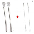 Stainless Steel Bombilla Yerba Mate Straws with Filter | 2/4/6 Pack Reusable Drink Straws Axl B