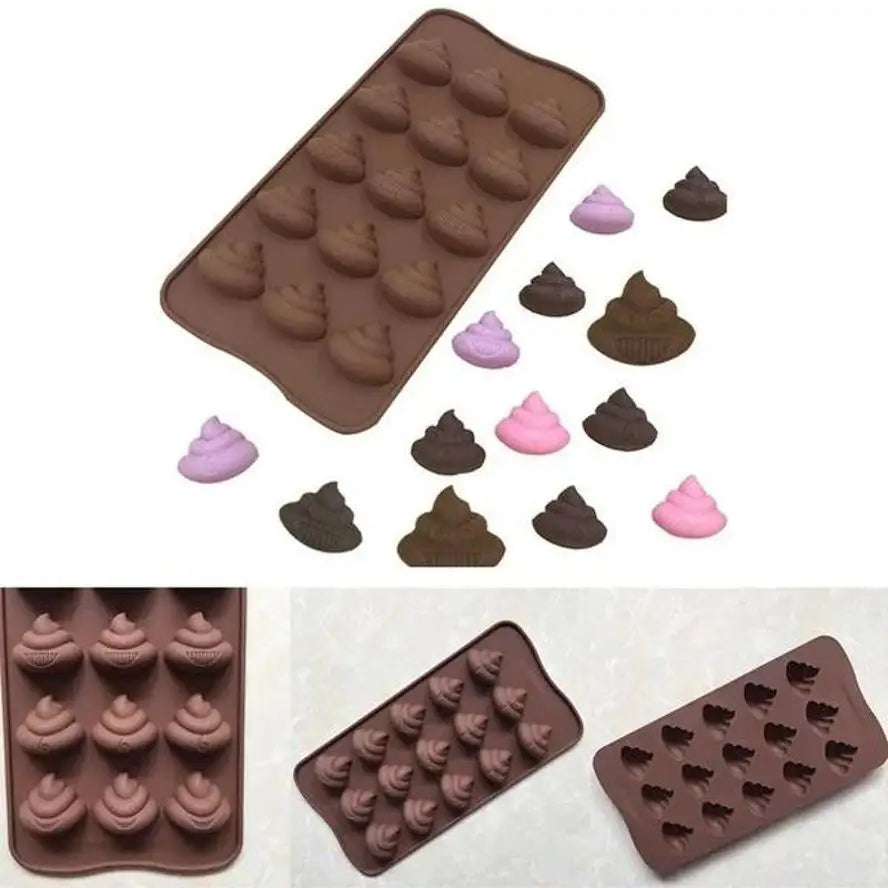 3D Poo Silicone Mold – Funny Chocolate Candy & Jello Baking Mould Silicone Baking Mold Axl
