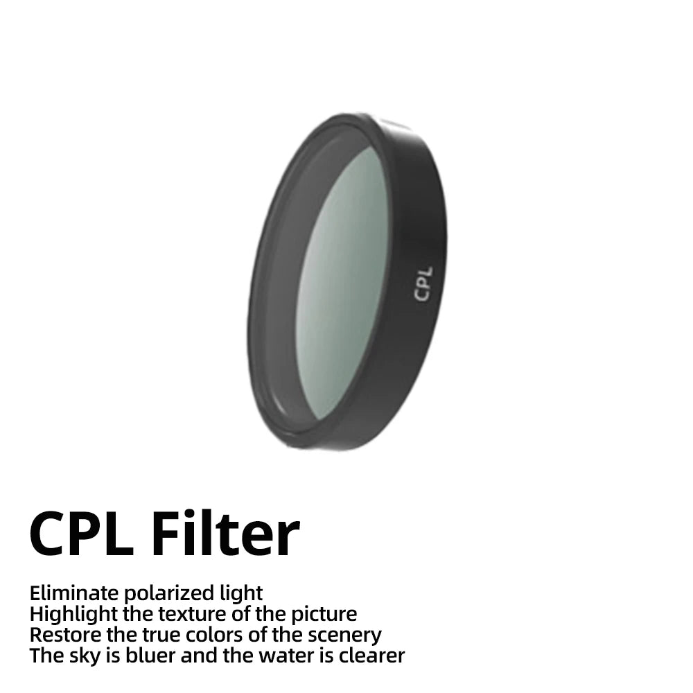 DJI Osmo Action 3/4/5 Lens Filters – CPL ND8 ND16 ND32 NDPL Action Camera Filters Axl CPL Filter