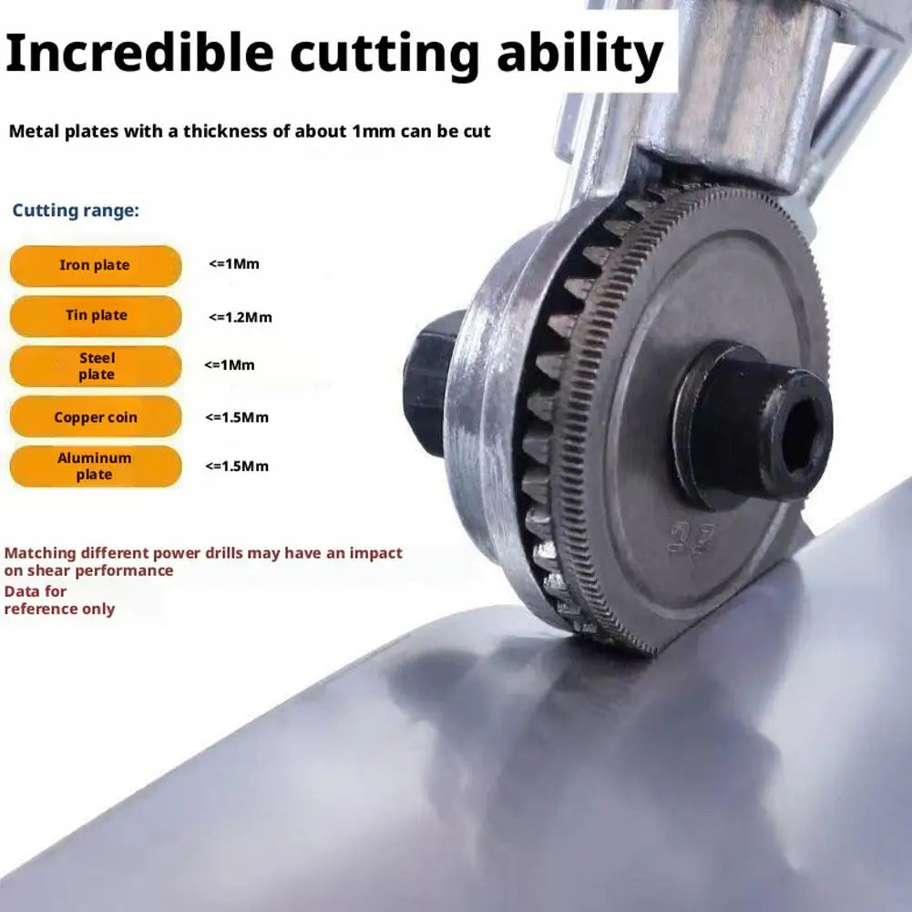 Electric Drill Sheet Metal Cutter Attachment | Plate Shearer Drill Cutting Attachment Axl