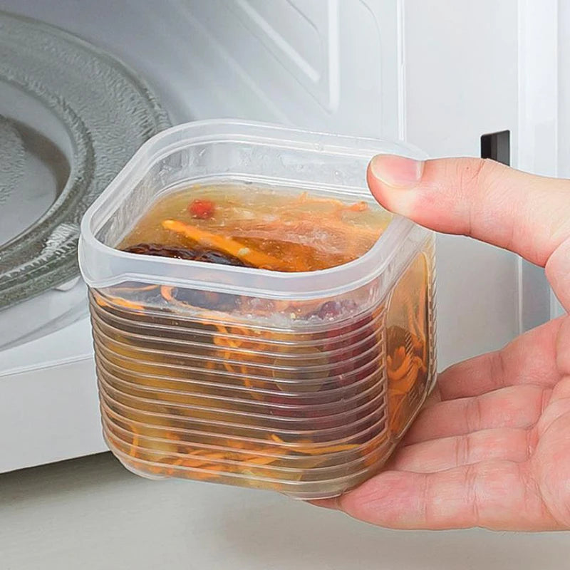 6-Grid Food Storage Containers with Lids – Fridge Organizer Set Food Storage Container Axl