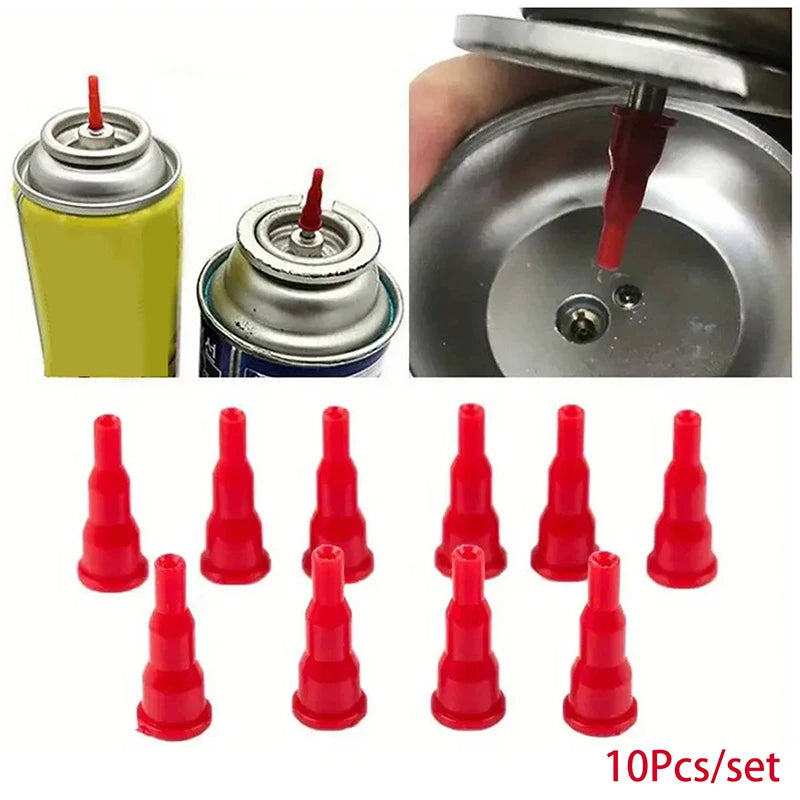10-Pack Butane Nozzle Adapter – Cassette Tank Gas Refill Connector Gas Refill Adapter Axl