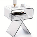 Modern Transparent Acrylic Bedside Table – Narrow Side End Table Acrylic Side Table Axl Transparent