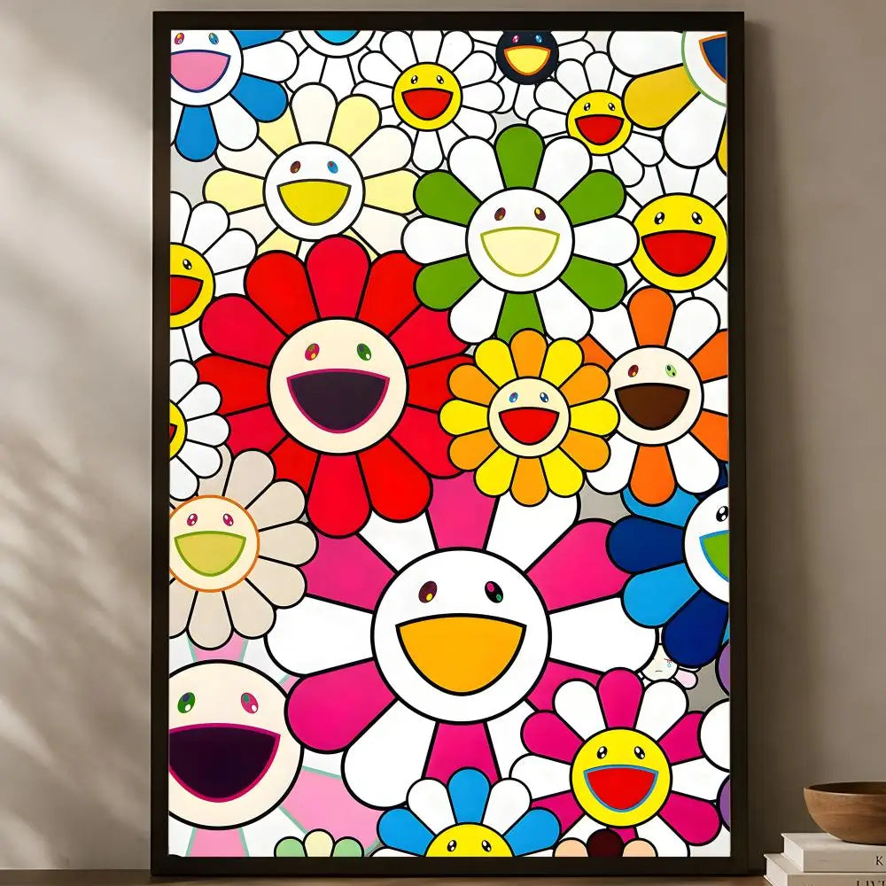 Murakami Takashi HD PVC Self-Stick Wall Art Poster | Home Décor Wall Art Poster Axl White02 30X40cmNoframe