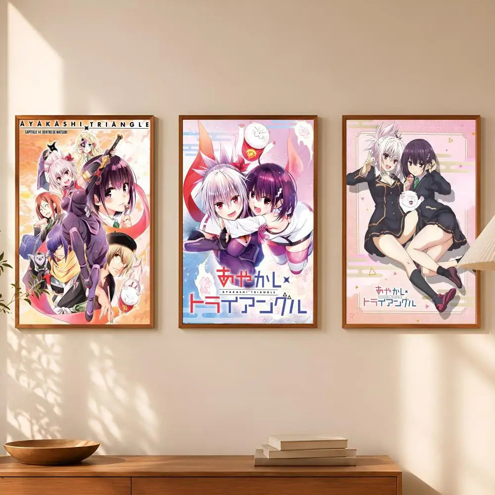 Ayakashi Triangle Manga Poster – Self-Stick HD PVC Wall Art Wall Art Poster Axl