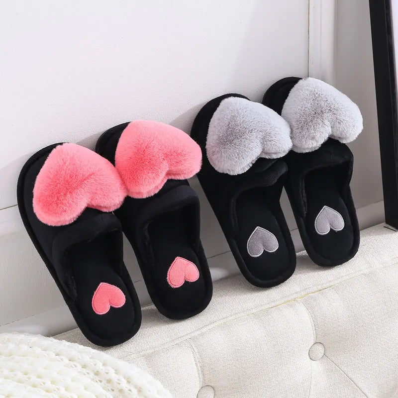 Women's Fuzzy Winter Slippers – Warm Fur Thick Sole Indoor Slides Winter House Slippers Axl