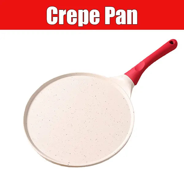 Non-Stick Granite Frying Pan – Skillet, Crepe & Grill Pan Non-Stick Skillet Axl White Crepe Pan