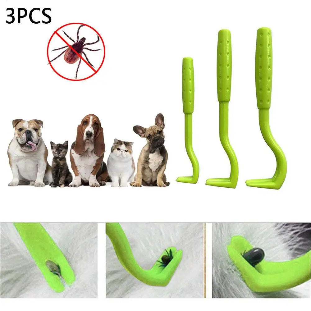 3-Pack Pet Tick Remover Tool – Cats, Dogs, Rabbits & More Pet Tick Remover Axl