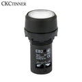 22mm Momentary Push Button Switch with Pilot Light | EB2-10DN Push Button Switch Axl White DC24V NO