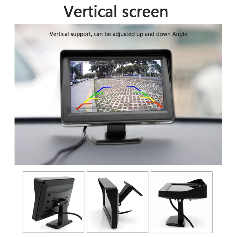 4.3" HD Car Reversing Monitor – Universal TFT LCD Display Car Reversing Monitor Axl