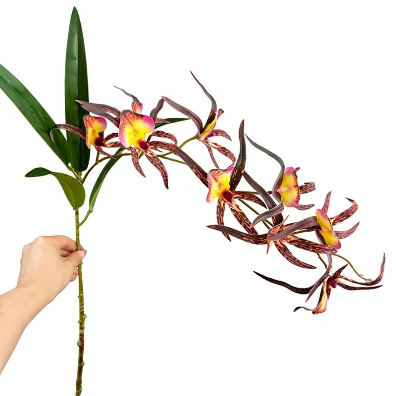 Spider Orchid Artificial Flowers – 3D Printed 9-Head Stem Artificial Flower Stem Axl