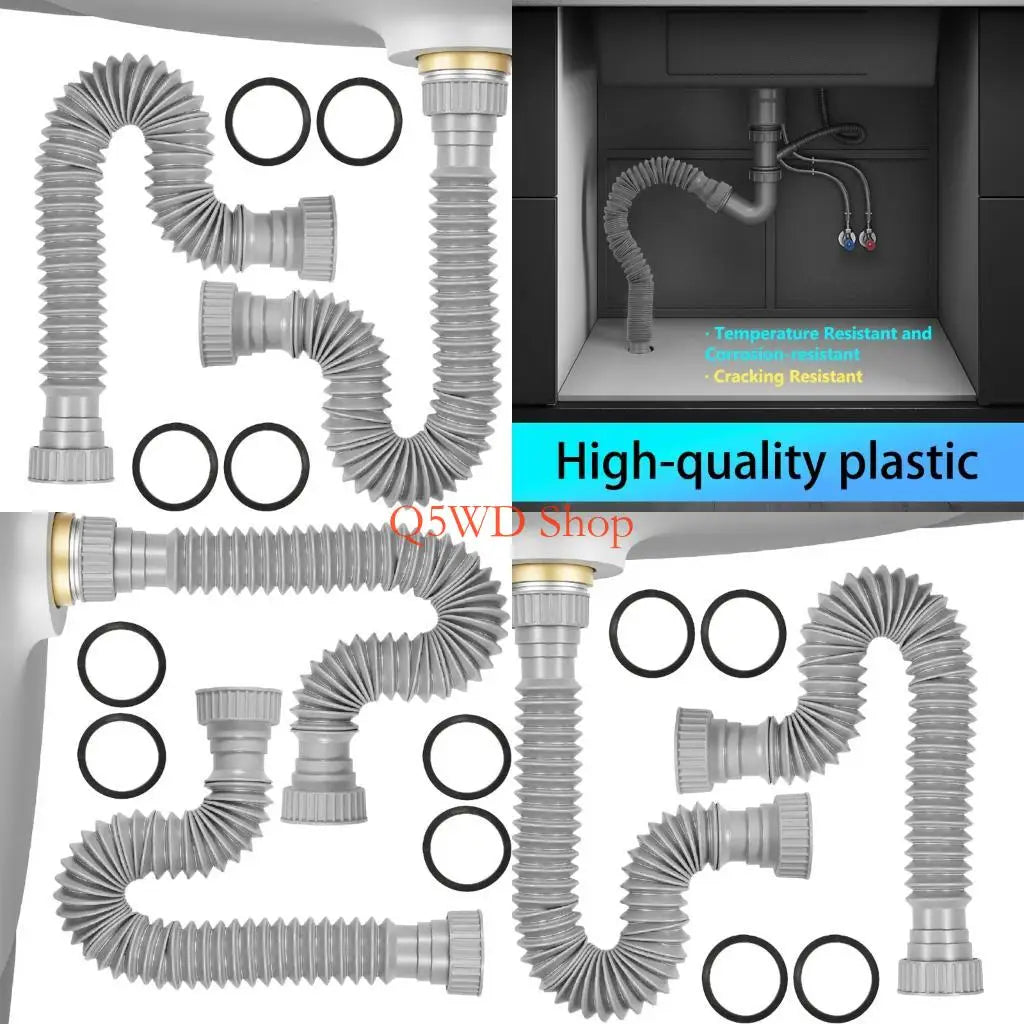 Flexible P-Trap Drain Pipe Set – Adjustable Under Sink Plumbing 2pk P-Trap Drain Pipe Axl China Mainland