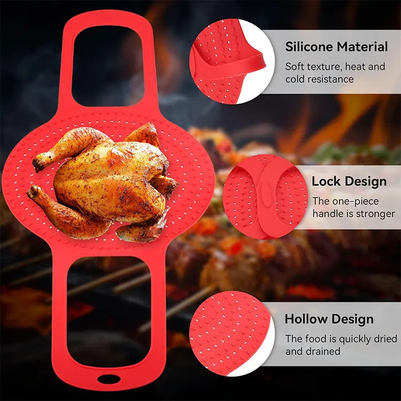 Silicone Turkey Lifter & Roasting Sling | Non-Stick Baking Mat Turkey Lifting Sling Axl