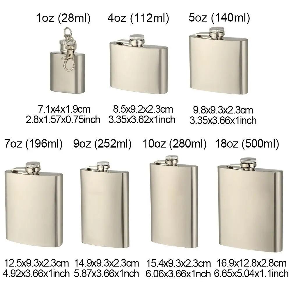 Stainless Steel Hip Flask – Leakproof Portable Whisky Flask Hip Flask Axl