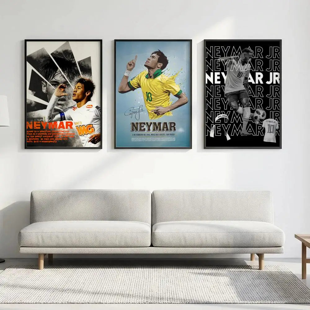 Football Star HD Waterproof Wall Poster – Self-Adhesive Art Wall Art Poster Axl