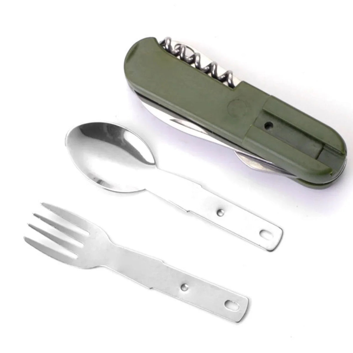7-in-1 Folding Camping Cutlery Set – Stainless Steel Utensils Camping Cutlery Set Axl