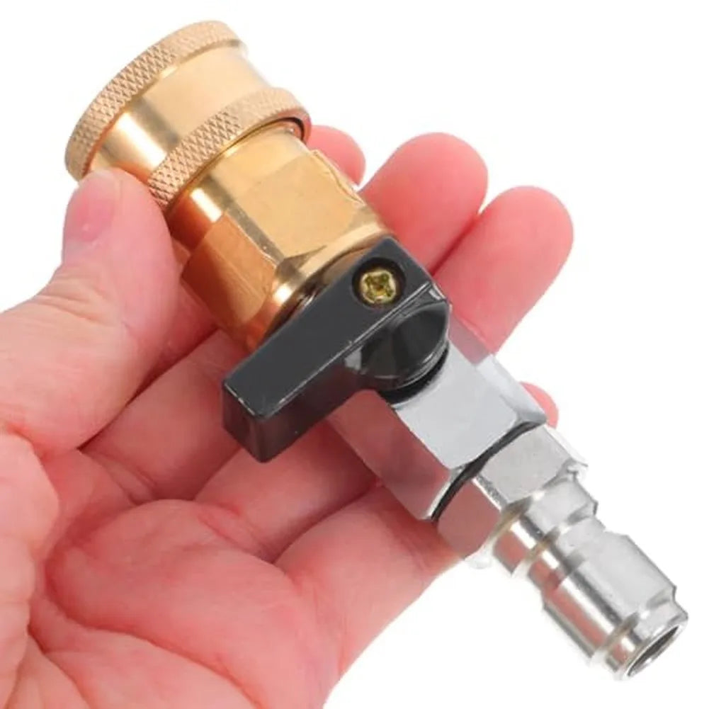 G1/4 Brass Quick Connect Coupler with Ball Valve | Pneumatic Pneumatic Quick Coupler Axl