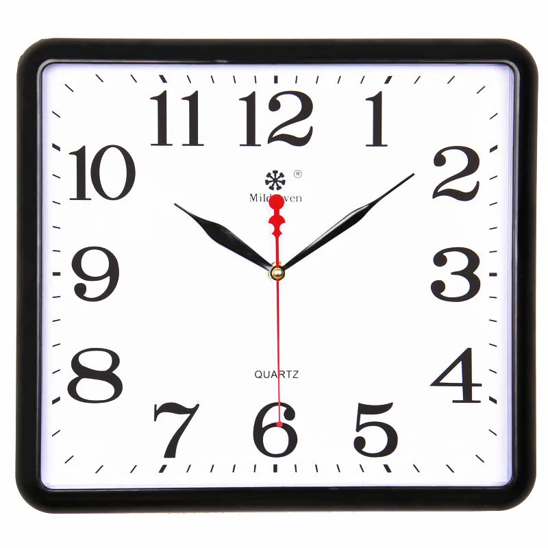 Square Silent Quartz Wall Clock with Calendar – 33cm Home Decor Wall Clock Axl Black 33x30cm