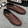 Men's Slip-On Loafers – Breathable Soft PU Leather Moccasins Men's Loafers Axl Brown 44