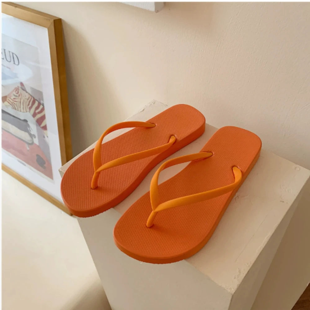 Women's Lightweight EVA Flip-Flops – Non-Slip Casual Slippers Flip-Flop Slippers Axl Orange 40