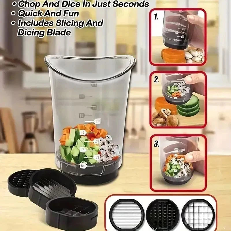 KEMORELA Mushroom Slicer Cup – Stainless Steel Veggie Chopper Vegetable Slicer Axl