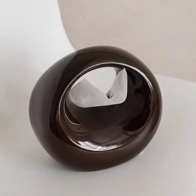 Modern Resin Tissue Box – Desktop Napkin Holder for Home Décor Tissue Box Holder Axl Dark Brown