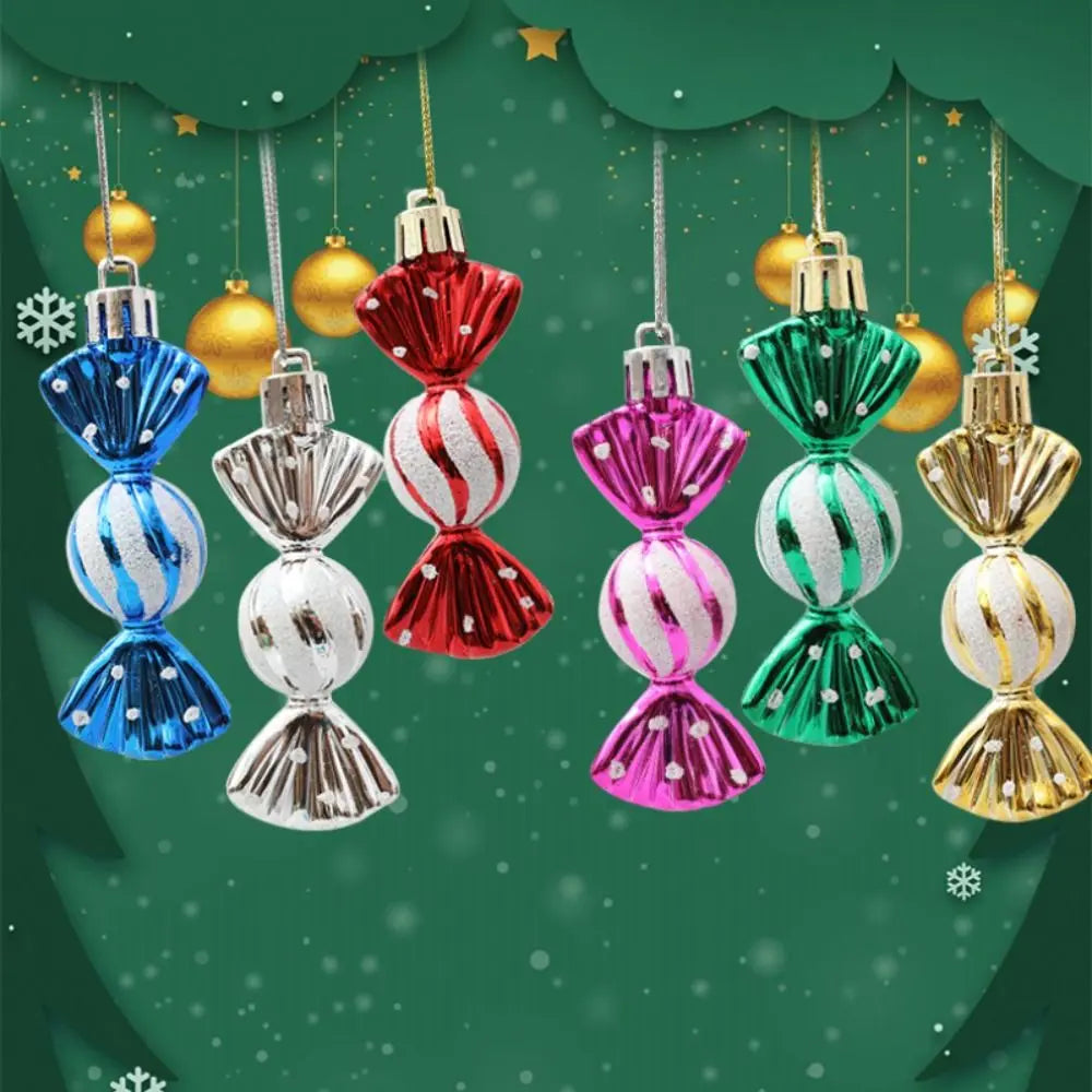6-Pack Christmas Candy Baubles – Electroplated Tree Ornaments Christmas Ornaments Axl