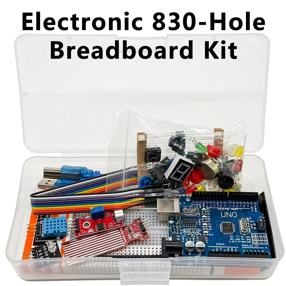 Arduino Uno R3 Starter Kit – Sensors, Breadboard & LED Electronics Learning Kit Axl