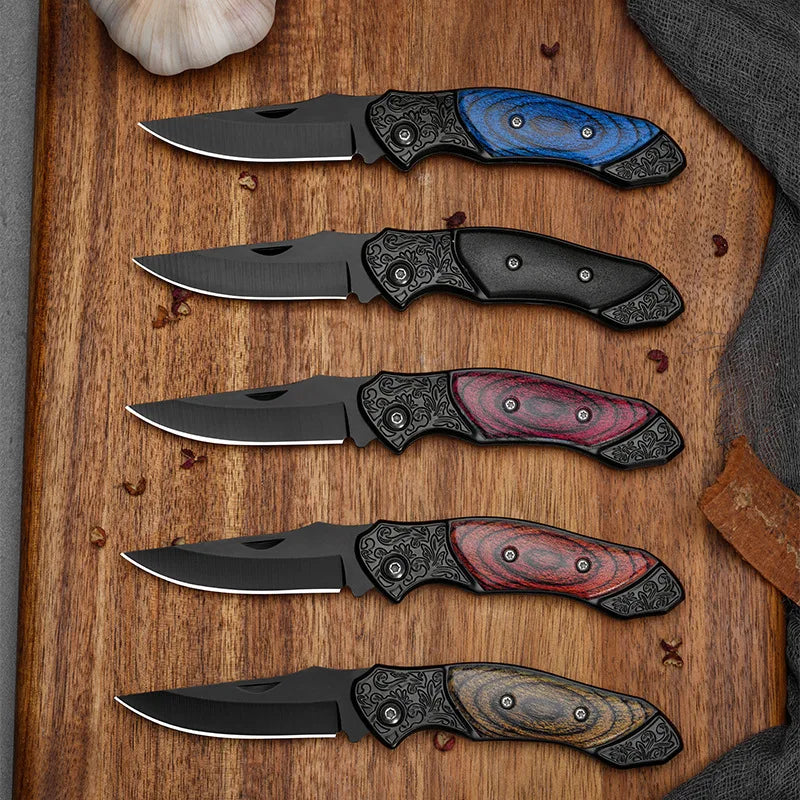 Folding Pocket Knife – Stainless Steel EDC Camping Outdoor Knife Folding Pocket Knife Axl