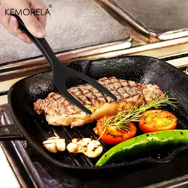 2-in-1 Flip Spatula Tongs – Non-Stick Nylon Egg & Pancake Flipper Spatula Tongs Axl