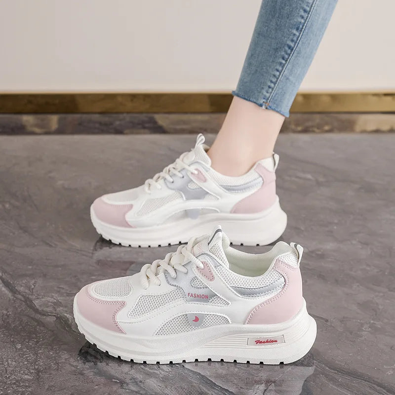 Women's Casual Lace-Up Sneakers | Soft Sole Breathable Shoes Women's Sneakers Axl