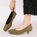 Women's Mary Jane Pumps – Square Toe Suede Slip-On Heels Mary Jane Pumps Axl Brown 40