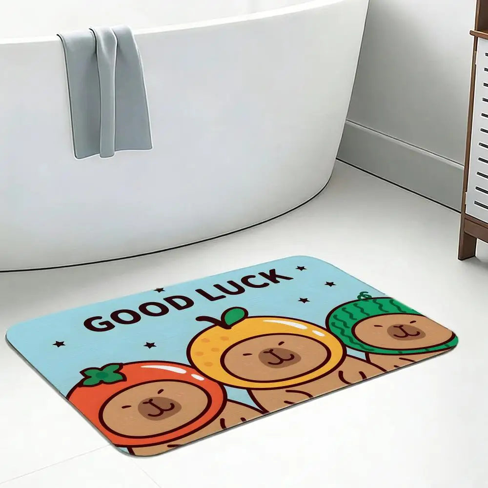 Capybara Diatomite Bath Mat – Quick Dry & Anti-Slip Floor Mat Diatomite Bath Mat Axl