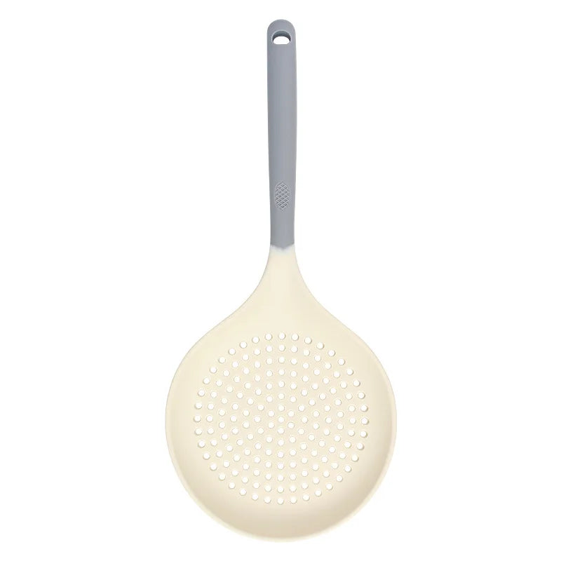 Large Silicone Skimmer Spoon – Noodle & Dumpling Strainer Ladle Silicone Skimmer Ladle Axl Red