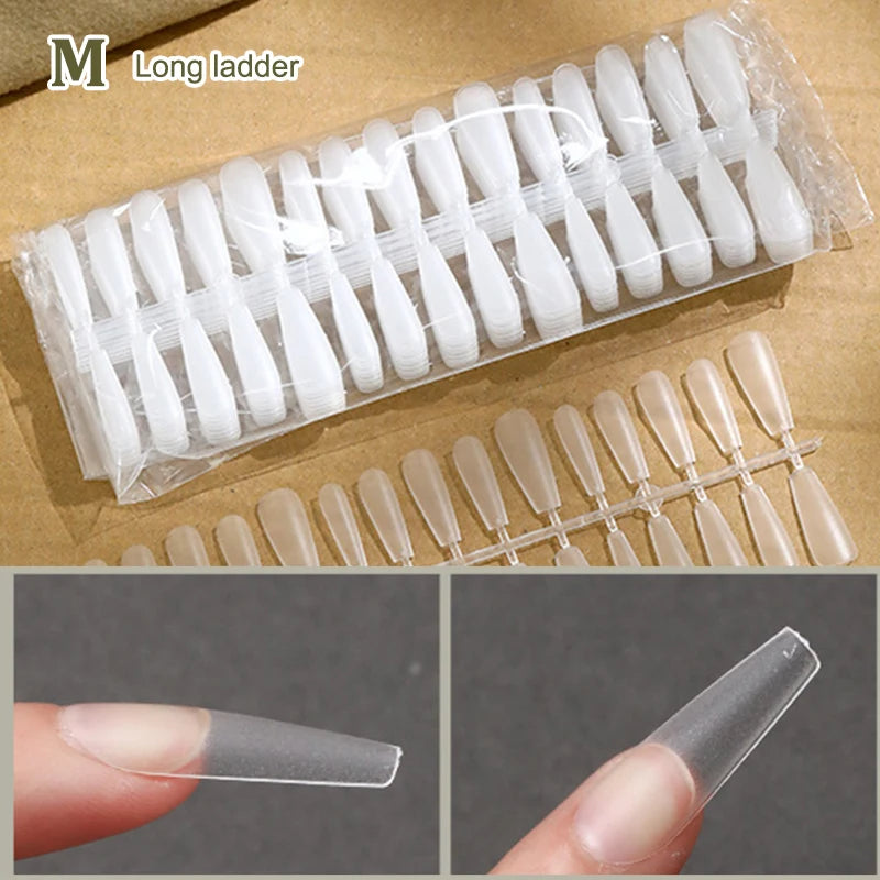 300 Pcs Matte & Clear False Nail Tips – Gel Extension DIY Kit False Nail Tips Axl A7