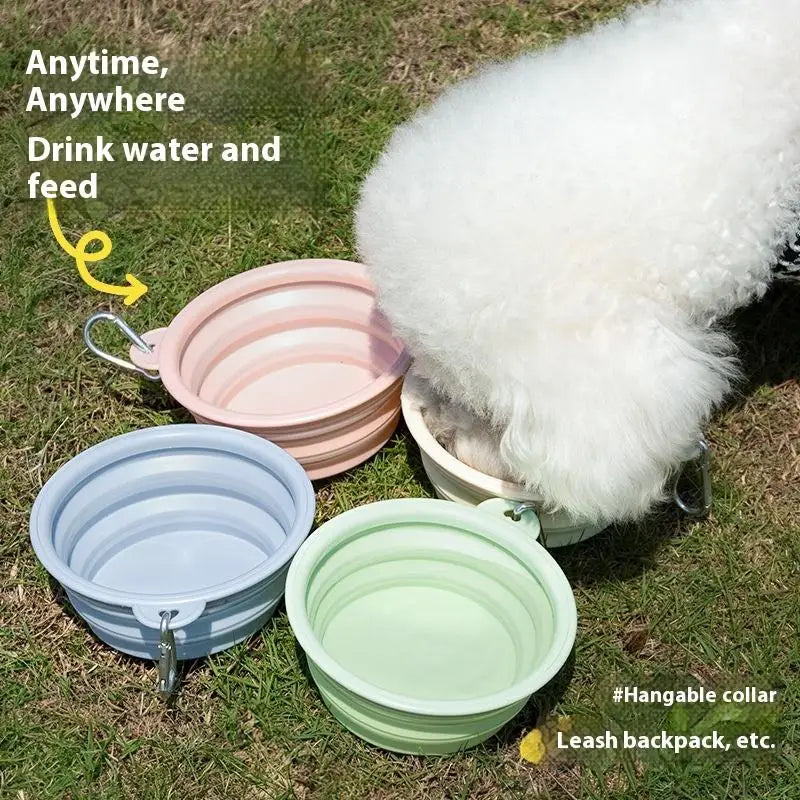 Collapsible Silicone Pet Bowl – Portable Dog & Cat Travel Bowl Collapsible Pet Bowl Axl