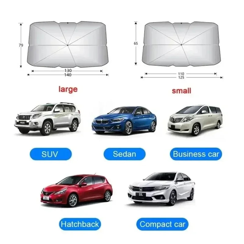 Foldable Car Windshield Sun Shade Umbrella | UV Protection Car Sun Shade Axl
