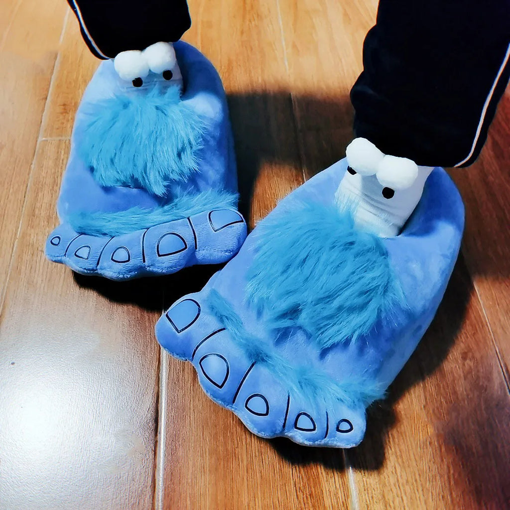 Lorilury Fuzzy Animal Slippers – Novelty Paw & Bigfoot Slides Novelty Indoor Slippers Axl