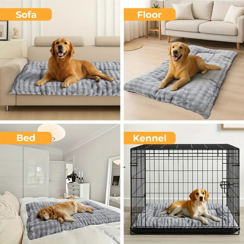KEMORELA Luxury Plush Pet Bed – Thick Winter Dog & Cat Mat Plush Pet Bed Axl