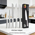 5-Piece Hollow Handle Stainless Steel Chef Knife Set Kitchen Knife Set Axl WHITE