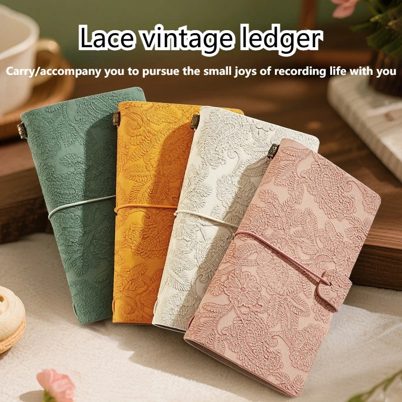 Vintage Lace Carving A6 Travel Notebook – Journal & Planner Travel Journal Notebook Axl