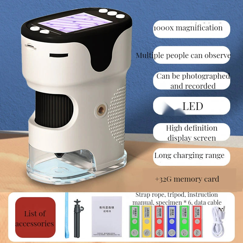 Handheld Digital Microscope with Screen & Photo Sharing – 5000X Digital Microscope Axl 1