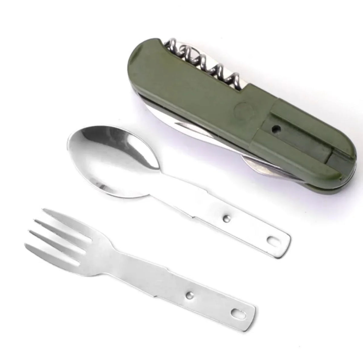 Folding Camping Utensil Set – Stainless Steel Fork Spoon Knife Camping Utensil Set Axl