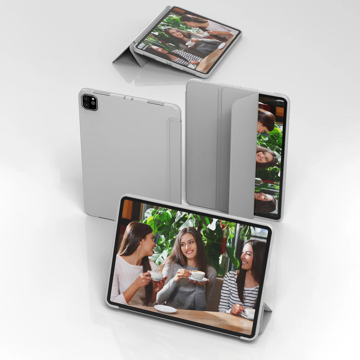 Slim iPad Case Hard Shell Fold Stand – Multi-Gen Compatible Tablet Case Axl