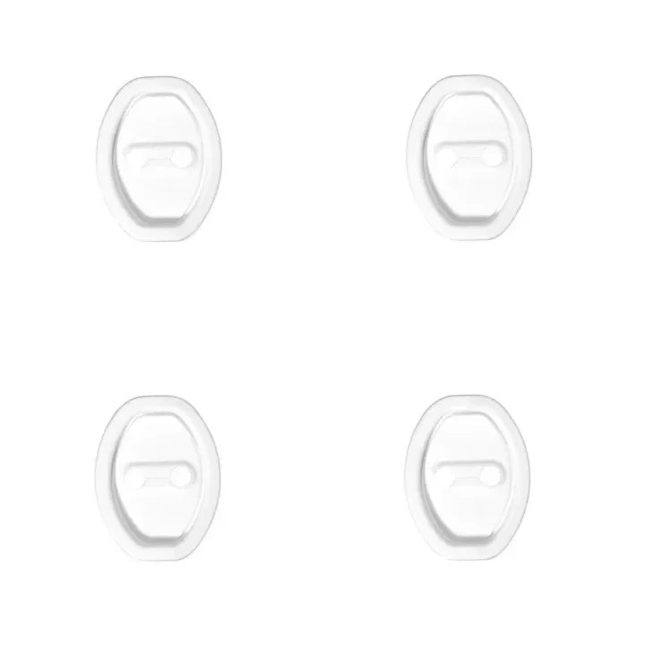 Silicone Car Door Lock Cushion Pads – Anti-Collision 4pc Set Car Door Protector Axl white
