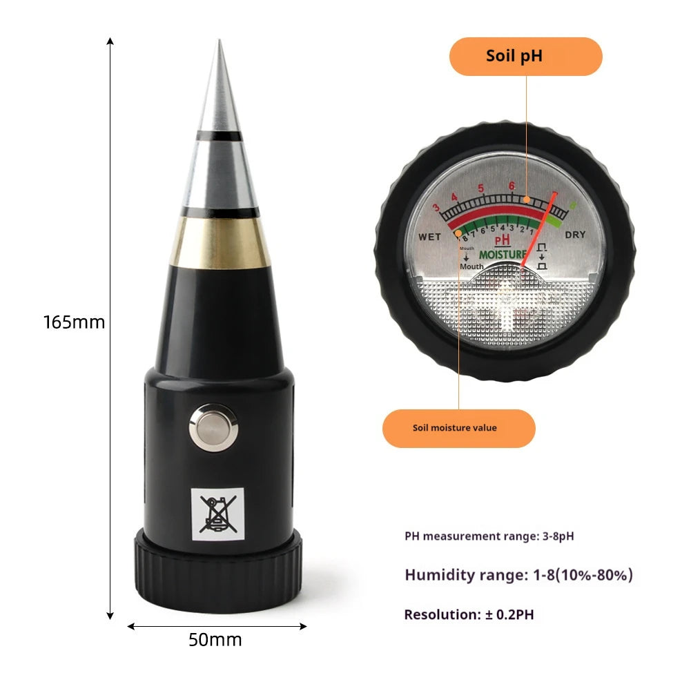 2-in-1 Soil pH & Moisture Meter – Garden & Crop Tester Soil pH Moisture Meter Axl