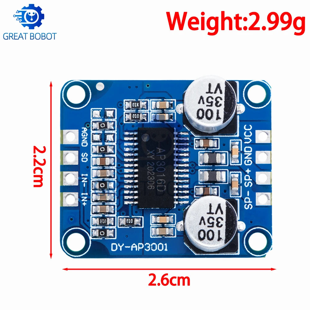 Mono Class D Digital Amplifier Board DC 8–24V 30W–300W 4–8Ω Amplifier Board Axl