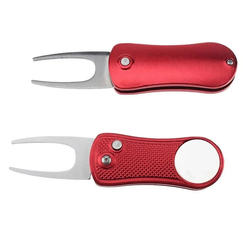 Stainless Steel Golf Divot Repair Tool – Folding Ball Fork Golf Divot Tool Axl