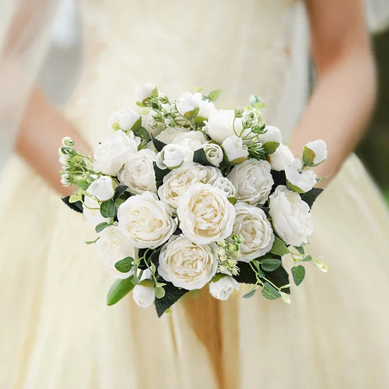 Silk Rose Artificial Flowers UV Protection – Wedding & Home Decor Artificial Silk Flowers Axl